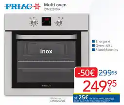 Eldi Friac Multi oven IOM5220DIX aanbieding