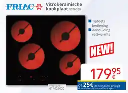 Eldi Friac Vitrokeramische kookplaat VST6020 aanbieding