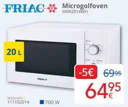 Eldi Friac Microgolfoven MIW2014WH aanbieding