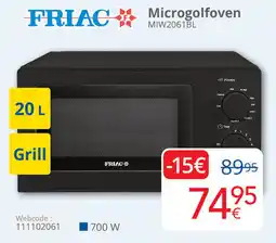 Eldi Friac Microgolfoven MIW2061BL aanbieding
