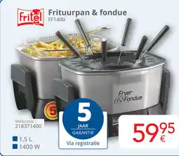 Eldi Fritel Frituurpan & Fondue FF1400 aanbieding