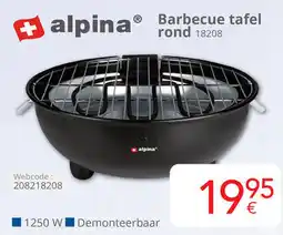 Eldi Alpina Barbecue tafel rond 18208 aanbieding