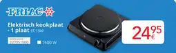 Eldi Friac Elektrisch kookplaat 1 plaat EC 1500 aanbieding