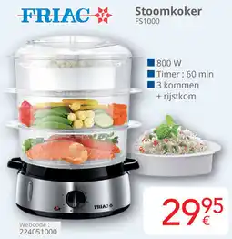 Eldi Friac Stoomkoker FS1000 aanbieding