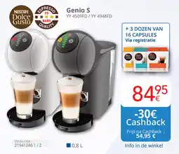 Eldi Dolce Gusto Genio S YY 4509FD/YY 4948FD aanbieding