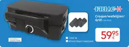 Eldi Friac Croque / wafelijzer / Grill CW-0750 aanbieding