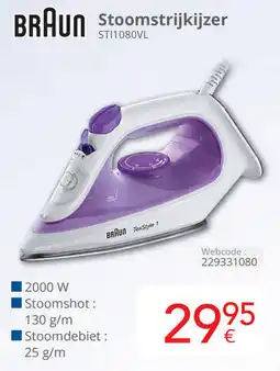 Eldi Barun Stoomstrijkijzer STI1080VL aanbieding
