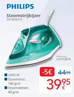 Eldi Philips Stoomstrijkijzer DST3030/70 aanbieding