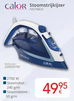 Eldi calor Stoomstrijkijzer FV5750CO aanbieding