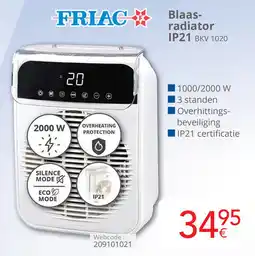 Eldi Friac Blaasradiator IP21 BKV 1020 aanbieding