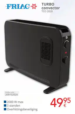 Eldi Friac Turbo convector TCO 2020 aanbieding