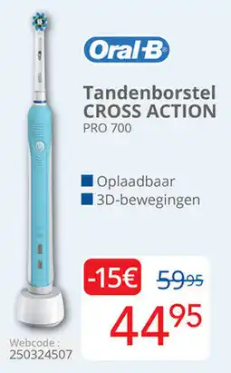 Eldi Oral-B Tandenborstel Cross Action pro 700 aanbieding