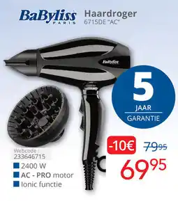 Eldi BaByliss Haardroger aanbieding
