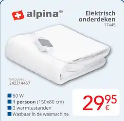 Eldi Alpina Elektrisch onderdeken aanbieding