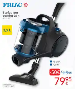 Eldi Friac Stofzuiger zonder zak VCS2500 aanbieding
