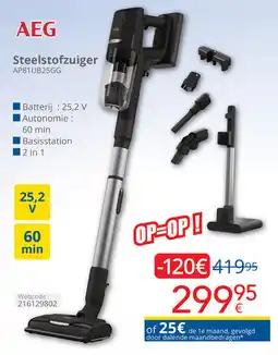 Eldi AEG Steelstofzuiger AP81UB25GG aanbieding