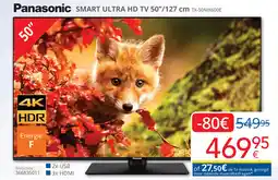 Eldi Panasonic smart ultra HD TV TX-50MX600E aanbieding