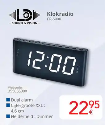 Eldi Klokradio CR-5000 aanbieding