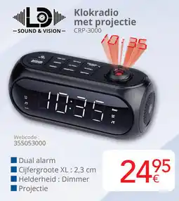 Eldi Klokradio met projectie CRP-3000 aanbieding