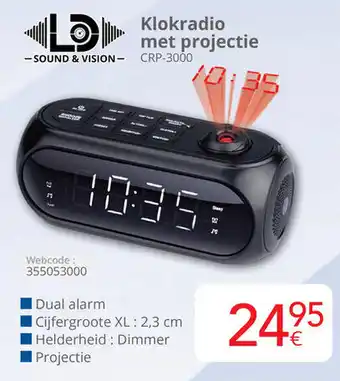 Eldi Klokradio met projectie CRP-3000 aanbieding