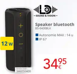 Eldi Speaker bluetooth BS-0400BLK aanbieding