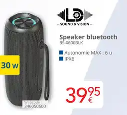 Eldi Speaker bluetooth BS-0600BLK aanbieding