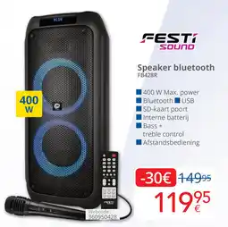 Eldi Festi Speaker bluetooth FB428R aanbieding