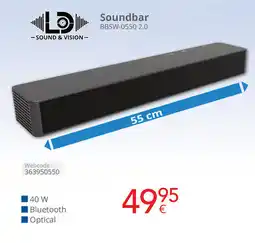 Eldi Soundbar BBSW-0550 2.0 aanbieding