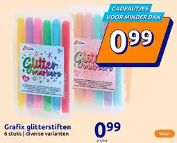 Action Grafix glitterstiften aanbieding