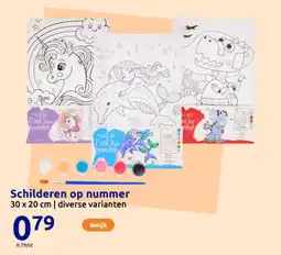 Action Schilderen op nummer aanbieding
