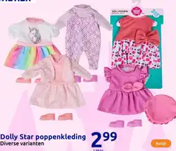 Action Dolly Star poppenkleding aanbieding