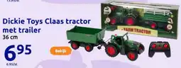 Action Dickie Toys Claas tractor met trailer aanbieding