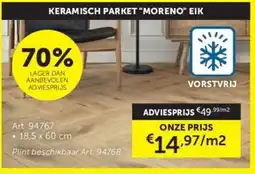 Zelfbouwmarkt Keramisch parket moreno Eik aanbieding