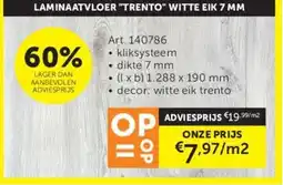 Zelfbouwmarkt Laminaatvloer Trento witte eik 7 mm aanbieding