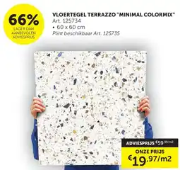 Zelfbouwmarkt Vloertegel terrazzo minimal colormix aanbieding