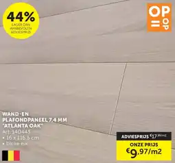 Zelfbouwmarkt Wand en plafondpaneel 7,4 mm Atlanta Oak aanbieding