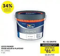Zelfbouwmarkt Levis primer voor muur & plafond aanbieding