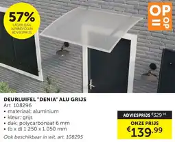 Zelfbouwmarkt Deurluifel Denia alu grijs aanbieding