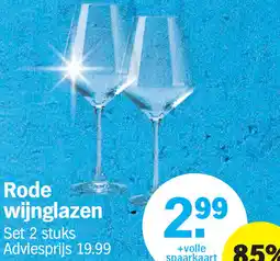 Albert Heijn Rode wijnglazen aanbieding