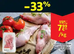 Cora 6 halve voorstukken van konijn Premium Rabbit Meat aanbieding