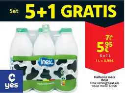 Cora Halfvolle melk Inex aanbieding
