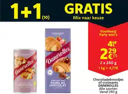 Cora Chocoladebroodjes of croissants Danerolles aanbieding