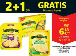 Cora Gesneden of gesmolten kaas Leerdammer aanbieding