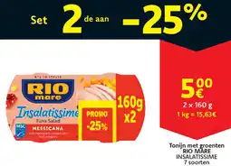 Cora Tonijn met groenten Rio Mare Insalatissime aanbieding
