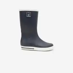 Decathlon Zeillaarzen voor volwassenen 500 regenlaarzen rubber marineblauw aanbieding