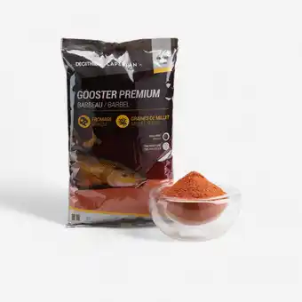 Decathlon Lokvoer voor barbeel Gooster Premium 1 kg rood aanbieding