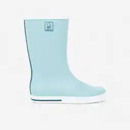Decathlon Zeillaarzen voor volwassenen 500 regenlaarzen rubber lichtkaki aanbieding