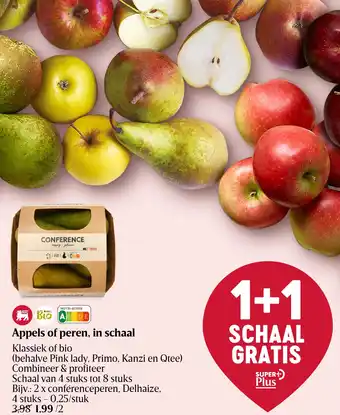 Delhaize Appels of peren, in schaal aanbieding
