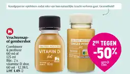 Delhaize Vruchtensapof gembershot aanbieding