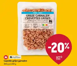 Delhaize Gepelde grijze garnalen aanbieding